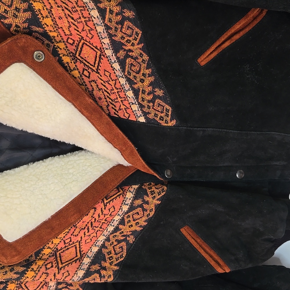 Vintage Suede Navajo Bomber Jacket - Picture 3 of 6
